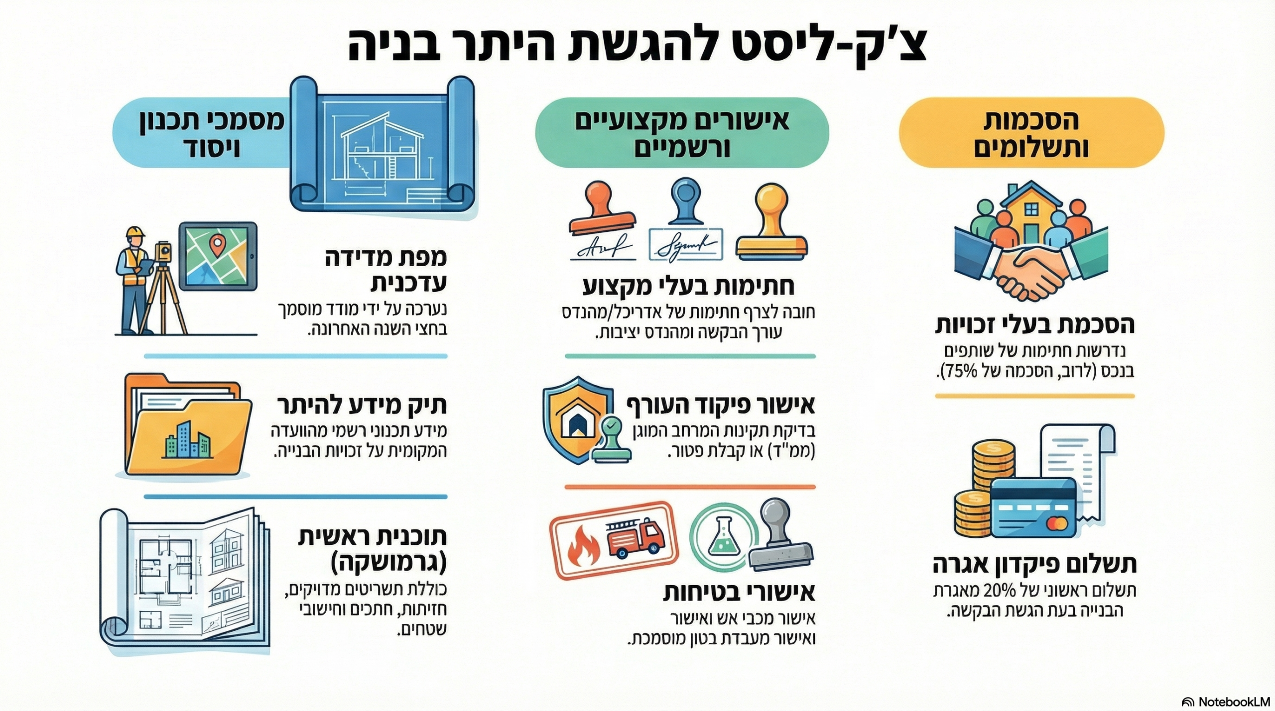 צ'ק-ליסט להגשת היתר בנייה