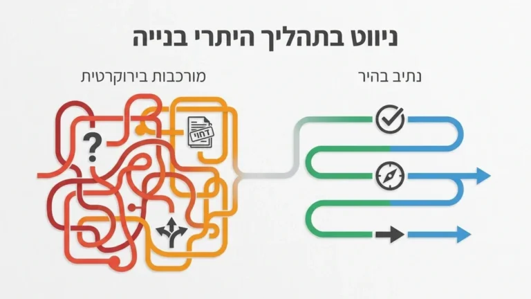 צוות מקצועי בוחן תוכניות הנדסיות במשרד רישוי