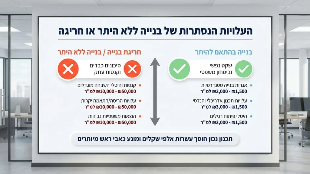 מסמכים וחישובים כלכליים של פרויקט בנייה