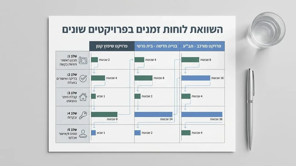 לוחות זמנים לפרויקט בנייה